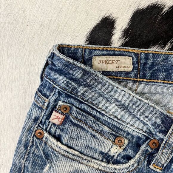 Vintage Big Star Women's Bootcut Flare Distressed Jeans Size 28L - Picture 4 of 16